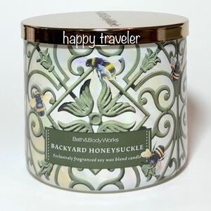 BACKYARD HONEYSUCKLE 3 Wick Candle